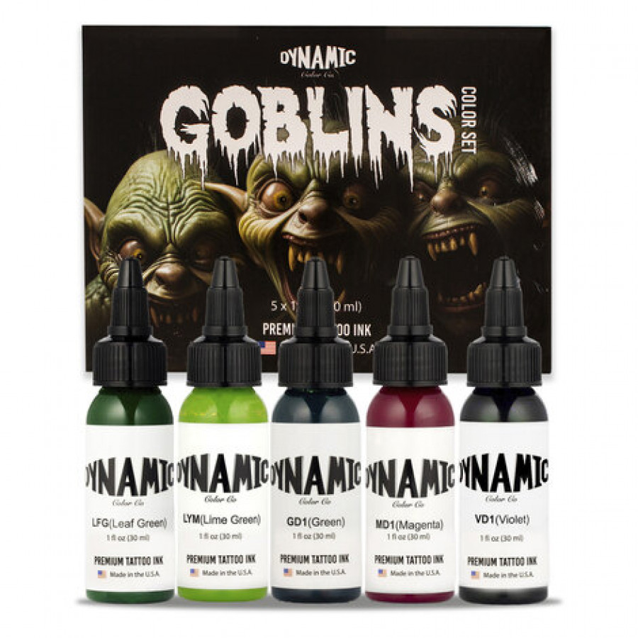 Тату краска Dynamic Colors Goblins Color Set (5 пигментов) 30 мл